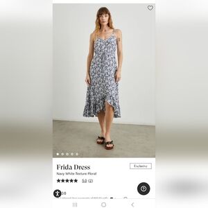 Rails Frida Navy White Floral Dress